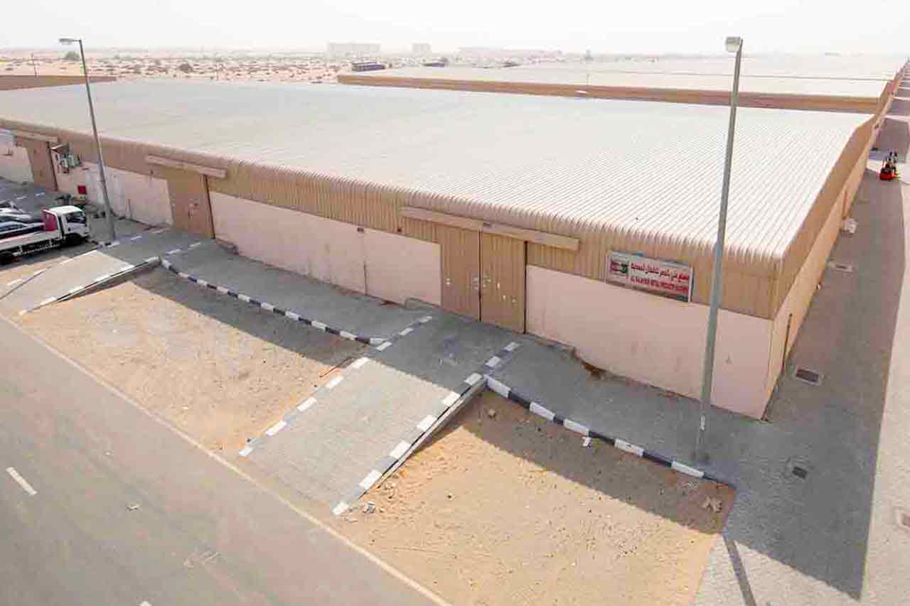 Close View of Warehouses of Emirates Industrial for Cities in Sharjah